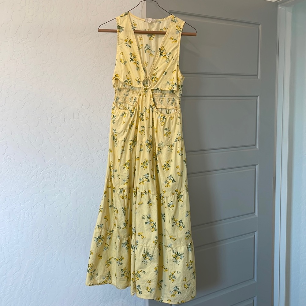 Yellow floral sundress